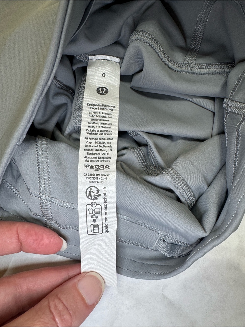 Lululemon Base Pace High-Rise Tight 25" Rhino Grey Size 0 - Picture 4 of 9